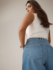 Bleu moyen - Short Hourglass Bermuda en jean Jorts - Image 3 de 7
