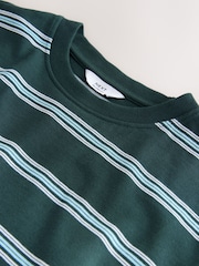 Green Striped Heavy Weight T-Shirt - Image 7 of 7