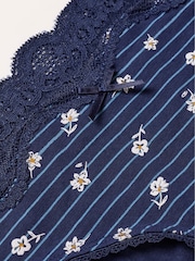FatFace Navy Stripe Floral Classic Knickers - Image 2 of 2
