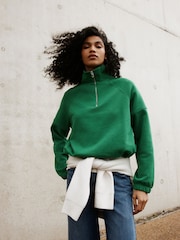 Green Quarter Zip Sweatshirt - Image 1 of 10