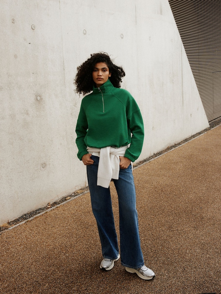 Green Quarter Zip Sweatshirt - Image 2 of 10