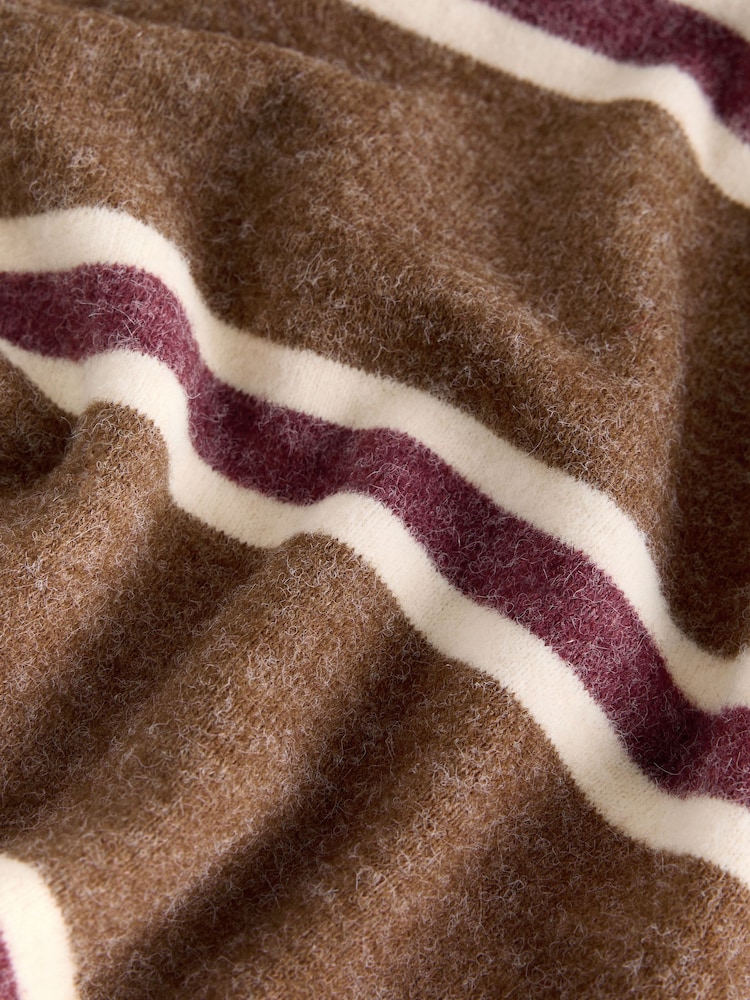Brown Striped Cosy Rugby Top - Image 9 of 9