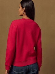 Red Crew Neck Knit Look Jumper - Image 5 of 9