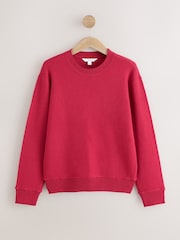 Red Crew Neck Knit Look Jumper - Image 7 of 9
