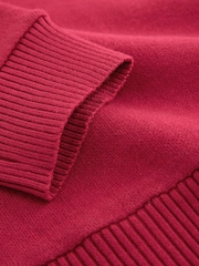Red Crew Neck Knit Look Jumper - Image 9 of 9