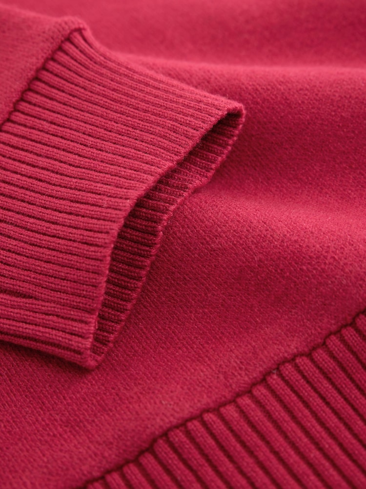 Red Crew Neck Knit Look Jumper - Image 9 of 9 Red Crew Neck Knit Look Jumper - Image 9 of 9