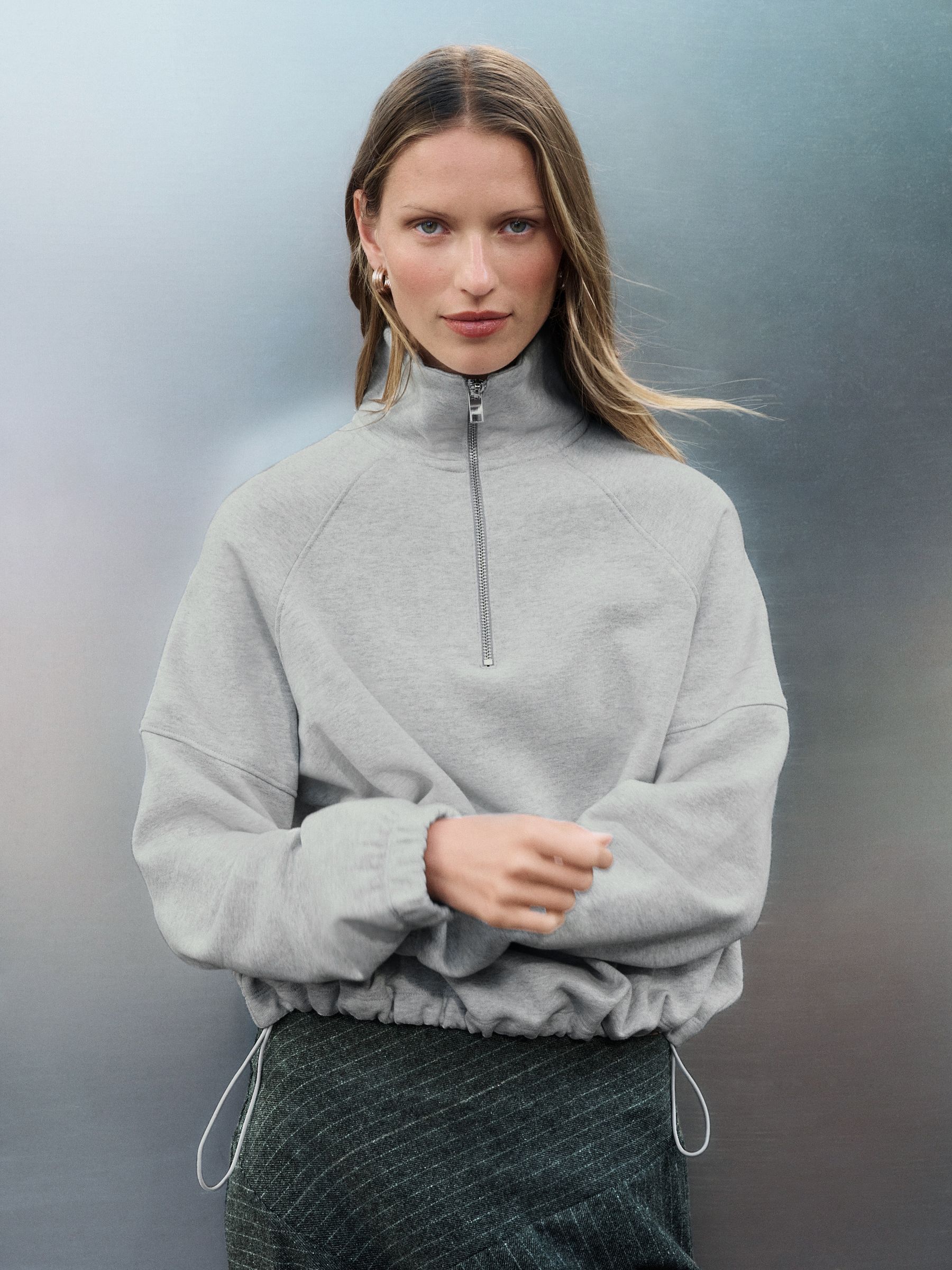 ♡　q Buy Grey Quarter Zip Sweatshirt from Next Germany