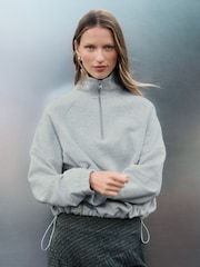 Grey Quarter Zip Sweatshirt - Image 1 of 5