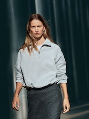 Grey Quarter Zip Sweatshirt - Image 2 of 5