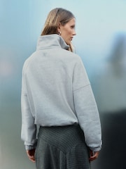 Grey Quarter Zip Sweatshirt - Image 4 of 5