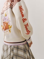 Cream Pumpkin Graphic Knitted Jumper - Image 6 of 11