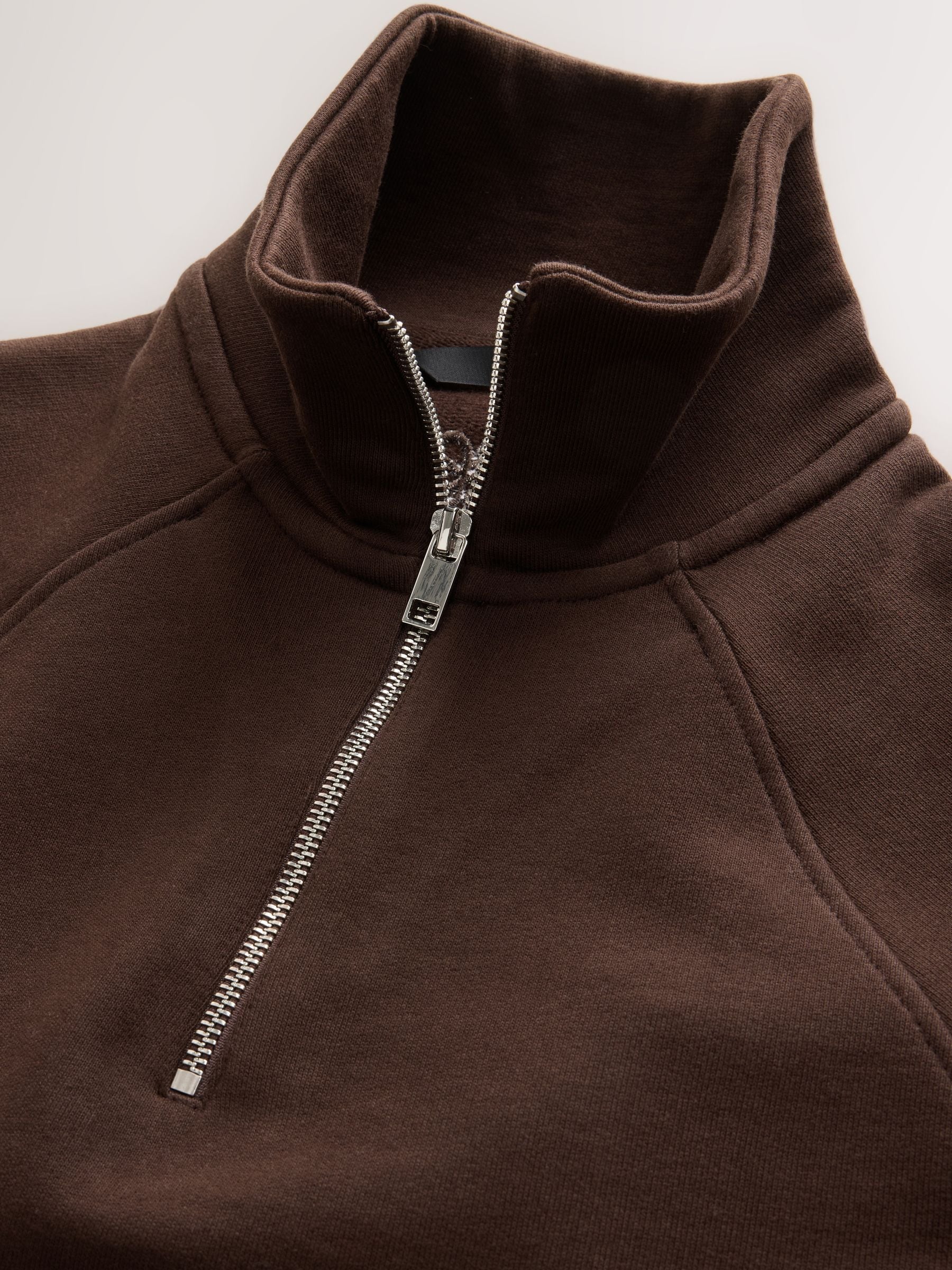 Buy Chocolate Brown Quarter Zip Sweatshirt from Next USA
