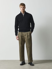 Noir/Gris - Essential Textured Quarter Zip Jumper 2 Pack - Image 3 de 10