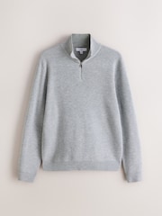 Noir/Gris - Essential Textured Quarter Zip Jumper 2 Pack - Image 8 de 10