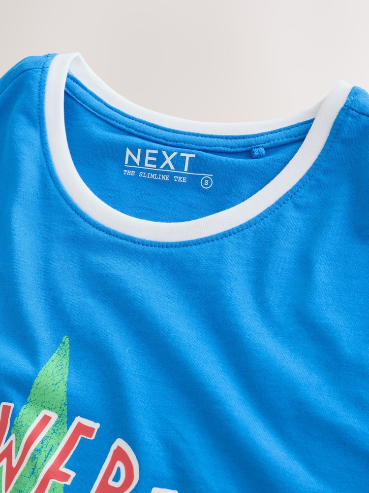 Blue Star Graphic Slimline Crew Neck T-Shirt - Image 2 of 4