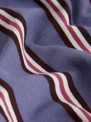 Blue Stripe Long Sleeve Stripe Crew Neck T-Shirt - Image 9 of 9