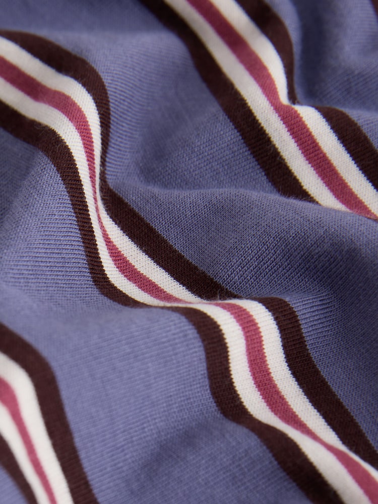 Blue Stripe Long Sleeve Stripe Crew Neck T-Shirt - Image 9 of 9 Blue Stripe Long Sleeve Stripe Crew Neck T-Shirt - Image 9 of 9