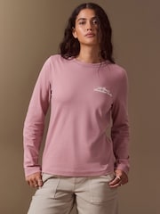 Pink Long Sleeve Crew Neck T-Shirt - Image 4 of 9
