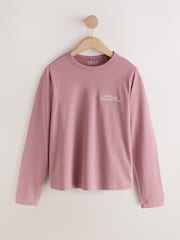 Pink Long Sleeve Crew Neck T-Shirt - Image 6 of 9