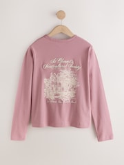 Pink Long Sleeve Crew Neck T-Shirt - Image 7 of 9