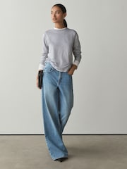 Grey Long Sleeve Crew Neck T-Shirt - Image 2 of 7