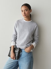 Grey Long Sleeve Crew Neck T-Shirt - Image 3 of 7