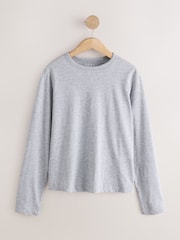 Grey Long Sleeve Crew Neck T-Shirt - Image 5 of 7