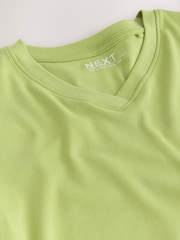 Green Long Sleeve High V-Neck T-Shirt - Image 3 of 3