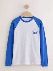 Cobalt Blue Long Sleeve Raglan T-Shirt - Image 1 of 3