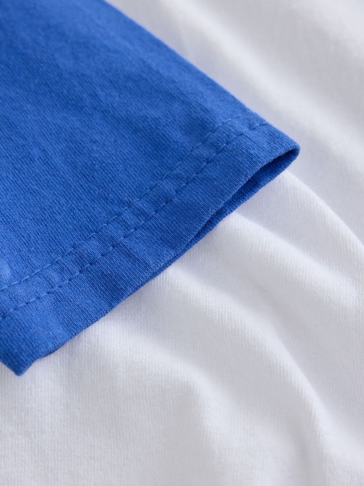 Cobalt Blue Long Sleeve Raglan T-Shirt - Image 3 of 3