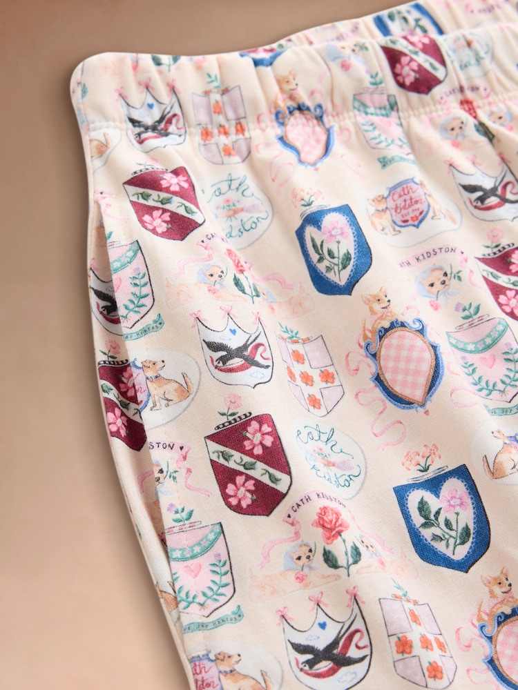 Cath Kidston Ecru Crest Print Button Through Pyjamas Set - Image 10 of 10