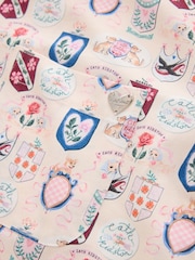 Cath Kidston Ecru Crest Print Button Through Pyjamas Set - Image 8 of 10