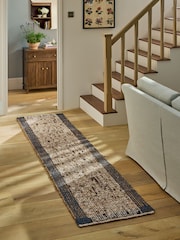 Laura Ashley Natural Jute Stripe Border Runner - Image 1 of 5