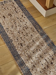 Laura Ashley Natural Jute Stripe Border Runner - Image 2 of 5