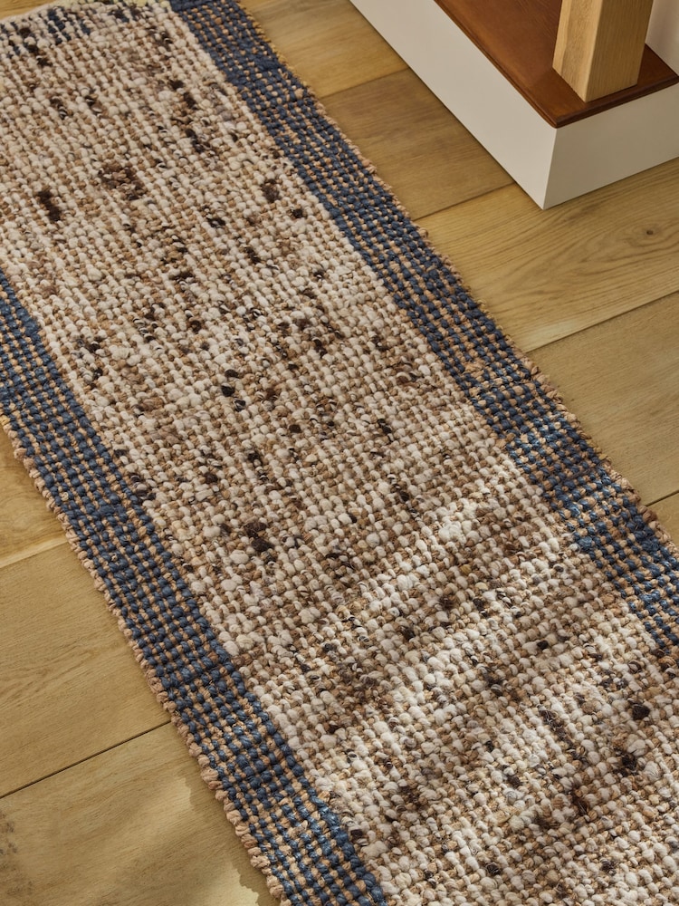 Laura Ashley Natural Jute Stripe Border Runner - Image 2 of 5