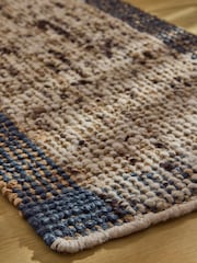 Laura Ashley Natural Jute Stripe Border Runner - Image 3 of 5