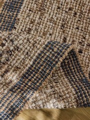 Laura Ashley Natural Jute Stripe Border Runner - Image 4 of 5