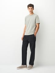 Sage Green Regular Fit Signature SUPIMA® Cotton Crew Neck T-Shirt - Image 2 of 5