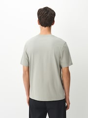 Sage Green Regular Fit Signature SUPIMA® Cotton Crew Neck T-Shirt - Image 3 of 5