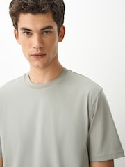 Sage Green Regular Fit Signature SUPIMA® Cotton Crew Neck T-Shirt - Image 4 of 5