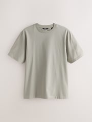 Sage Green Regular Fit Signature SUPIMA® Cotton Crew Neck T-Shirt - Image 6 of 8