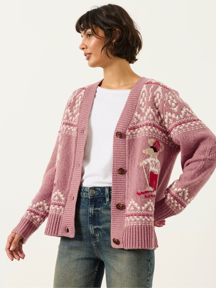 FatFace Ski Christmas Cardigan - 1 paveikslėlis iš 7