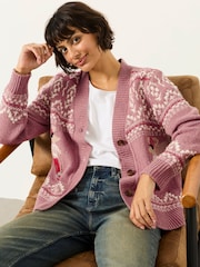 FatFace Ski Christmas Cardigan - 6 paveikslėlis iš 7