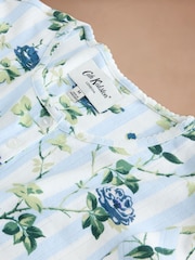 Cath Kidston Blue Climbing Rose Pointelle Pyjamas Set - Image 7 of 10