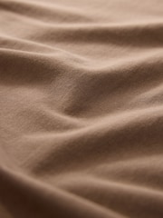 Castanho - Ajuste descontraído - Camiseta de algodão com gola redonda Essential - Imagem 7 de 8