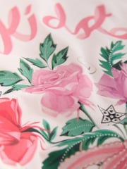 Cath Kidston Pale Pink Rose Print Long Sleeve T-Shirt - Image 7 of 8