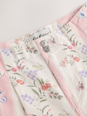 Cath Kidston Pink Stripe Floral Wide Leg Jeans - Image 3 of 4