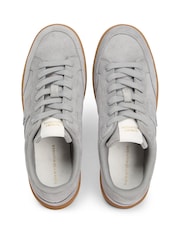 Hellbraun - Tommy Hilfiger Monogram Wildleder Court Turnschuhe - Bild 5 von 6