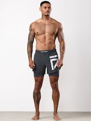 Gym King Grey Fight Division Combat 5 Shorts - Image 1 of 4