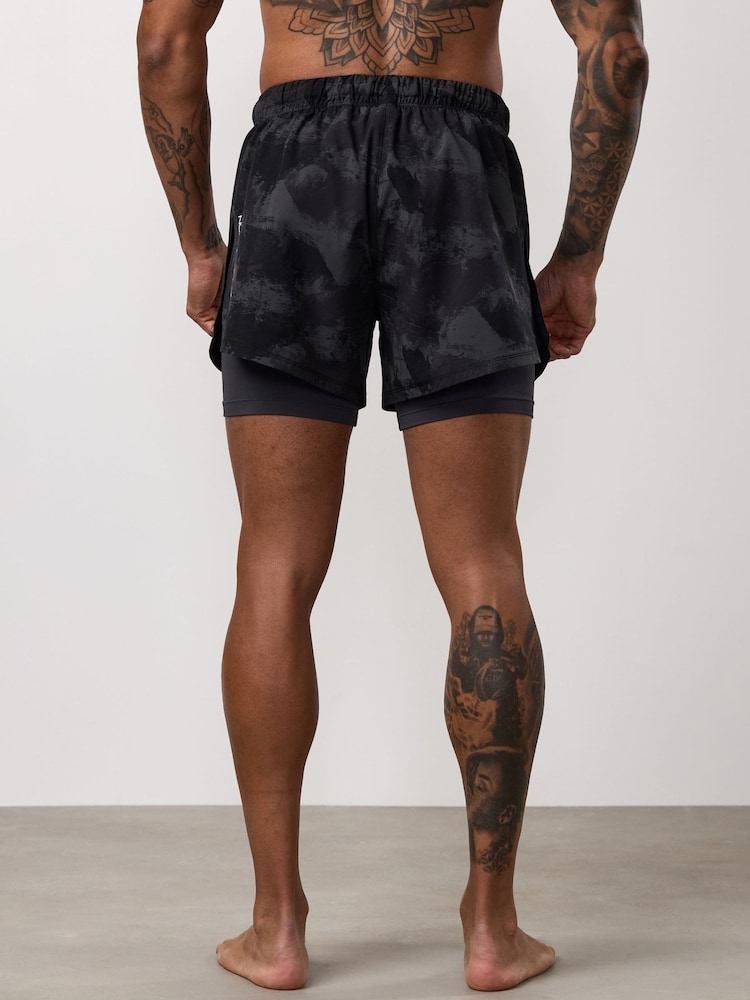 Gym King Light Grey Fight Division Combat 5'' Shorts - Image 2 of 4 Gym King Light Grey Fight Division Combat 5'' Shorts - Image 2 of 4